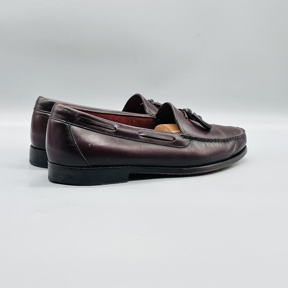 Cole Haan Shoes Men 11 Brown Leather Tassel Loafer Moc Toe Slip On Dress Classic